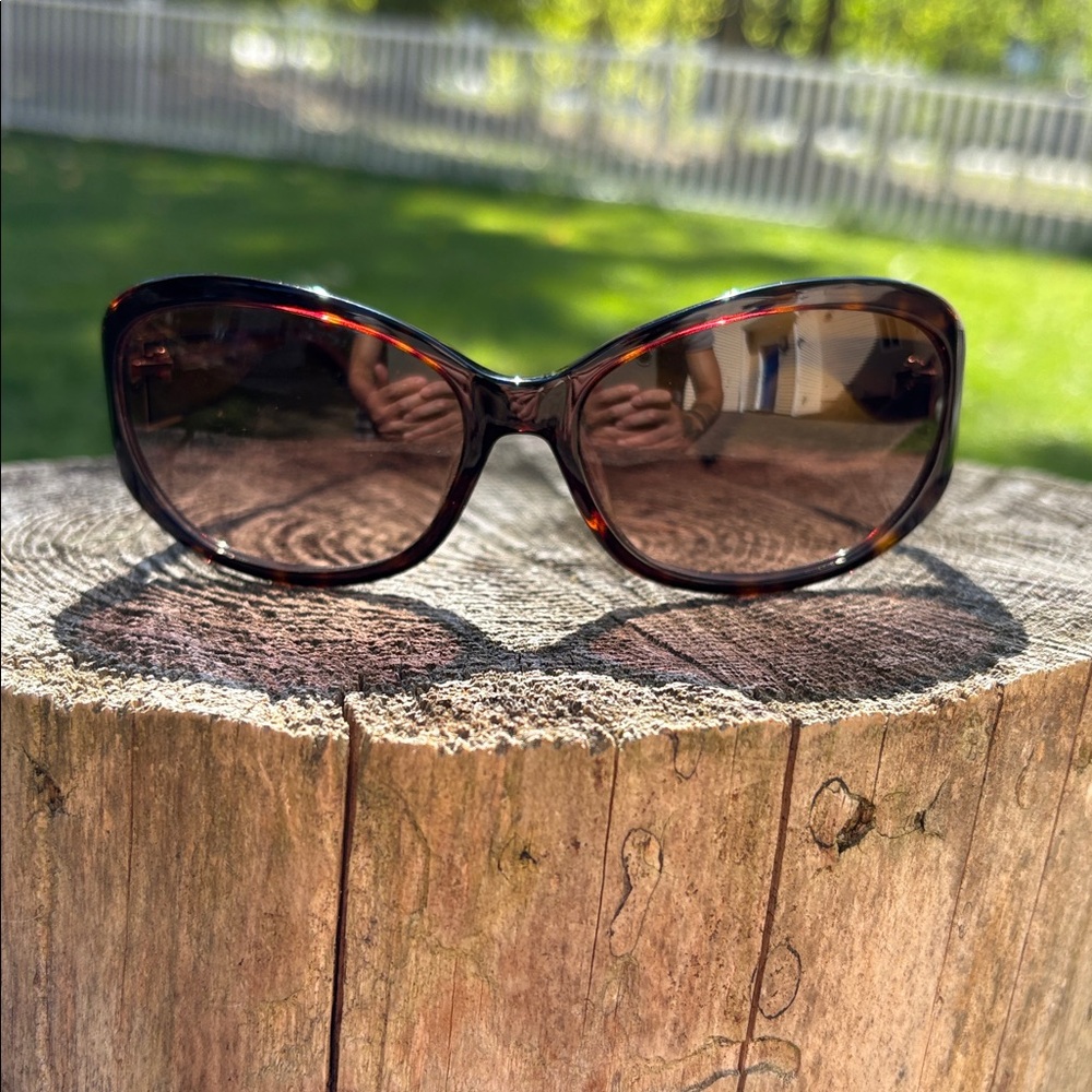 Coach Brown Sunglasses with Gold Accent - Picture 2 of 4